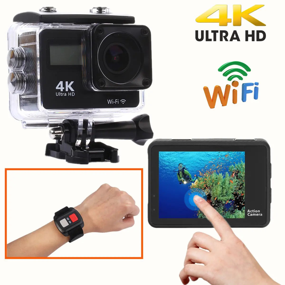 4K Dual Screen Touch Outdoor Waterproof Camera